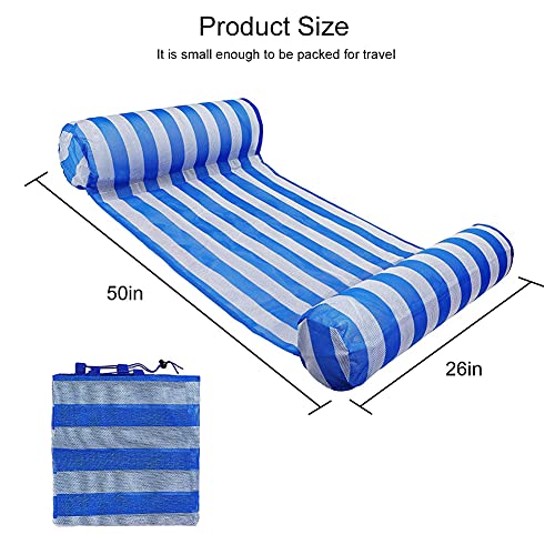 GEYUEYA Home Hamaca inflable, hamaca de agua, hamaca hinchable para agua, colchón de aire ultra cómodo, colchón de aire flotante, colchón de agua para adultos y niños, 120 kg (azul)