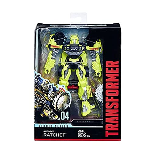 ghjkl Transformers Toys Movie 1 Studio Series 04 Deluxe Class Ratchet Autobot Figura de acción