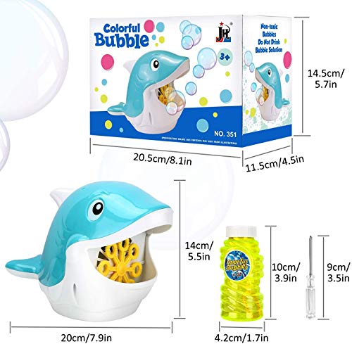 Gifort Maquina Burbujas para niños, soplador de Burbujas automático Cute Ballena Bubble Maker con solución de jabón para Juguetes Ideales para niños