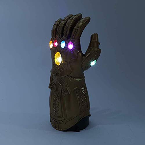 Ginkago Thanos Guantes, Guantes de látex de los Vengadores Infinity War Thanos Infinity Guanteletes LED, Thanos Cosplay Guantes de látex Accesorios de Fiesta de Halloween (Kids Style)