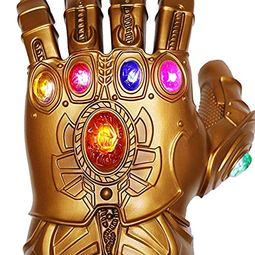 Ginkago Thanos Guantes, Guantes de látex de los Vengadores Infinity War Thanos Infinity Guanteletes LED, Thanos Cosplay Guantes de látex Accesorios de Fiesta de Halloween (Kids Style)