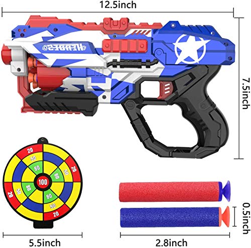 giocattolo blaster, okk blaster Con 60 Dardos de Espuma Suave, Objetivo de Tiro Competitivo Portátil Para Niños, de Cumpleaños, Regalos de Fiesta, Juguetes de Mano Para Niños de 6 Años en Adelante