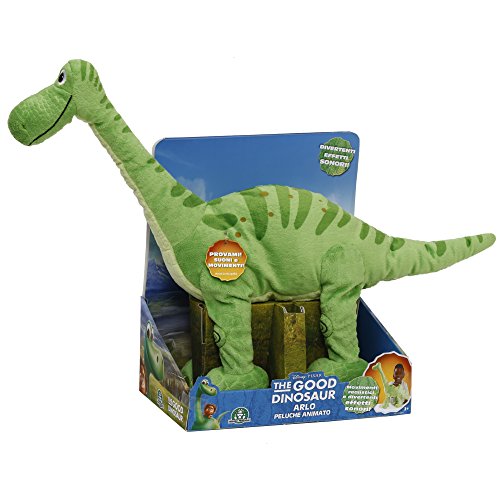 Giochi Preziosi - Dinosuario Arlo Peluche Animado con Movimiento y Efectos sonoros, Color Verde.