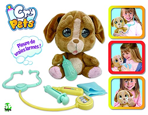 Giochi Preziosi - Emotion Pets Cry Pets Veterinario Set Deluxe Peluche Interactivo, 22 cm, MTC01000