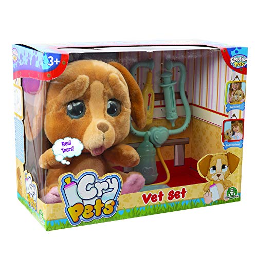 Giochi Preziosi - Emotion Pets Cry Pets Veterinario Set Deluxe Peluche Interactivo, 22 cm, MTC01000