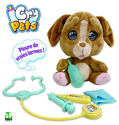 Giochi Preziosi - Emotion Pets Cry Pets Veterinario Set Deluxe Peluche Interactivo, 22 cm, MTC01000