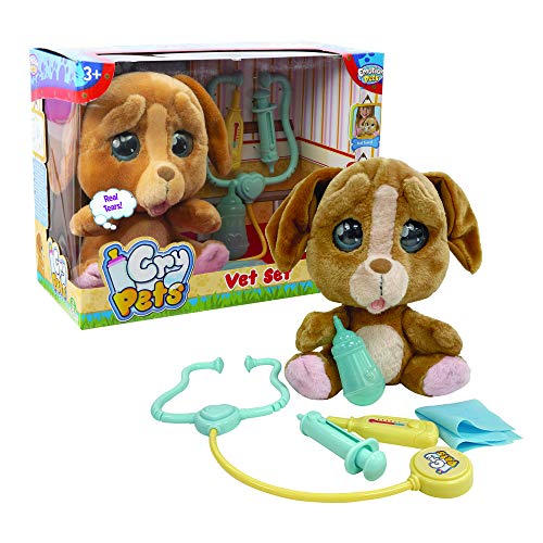 Giochi Preziosi - Emotion Pets Cry Pets Veterinario Set Deluxe Peluche Interactivo, 22 cm, MTC01000