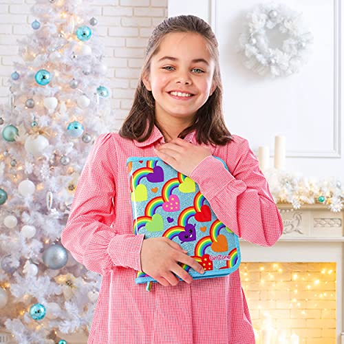 GirlZone Regalos para Niñas -Estuche Escolar Completo Niña, 43 Piezas De Útiles Escolares, Cumpleaños De Arco Iris y Unicornios, Estuche Escolar Niña Regalo de Navidad 3 a 12 años