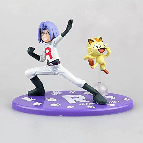 GKLHC Pokemon Musashi Sure Enough Kojiro Meow Meow Figura de Anime Figuras de Anime Baratas Figura de Charmander Estatuilla de Juguete Coleccionables Decoraciones Manualidades Regalos