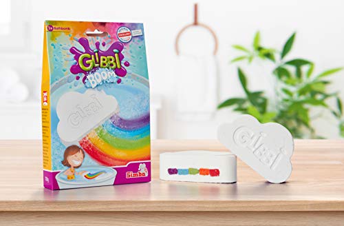 Glibbi - Boom Bomba de Baño Efervescente con Efecto Arcoiris, para Niños a partir de 3 Años - 110 g