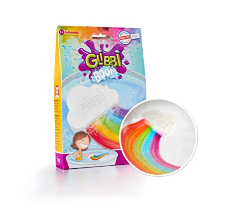 Glibbi - Boom Bomba de Baño Efervescente con Efecto Arcoiris, para Niños a partir de 3 Años - 110 g