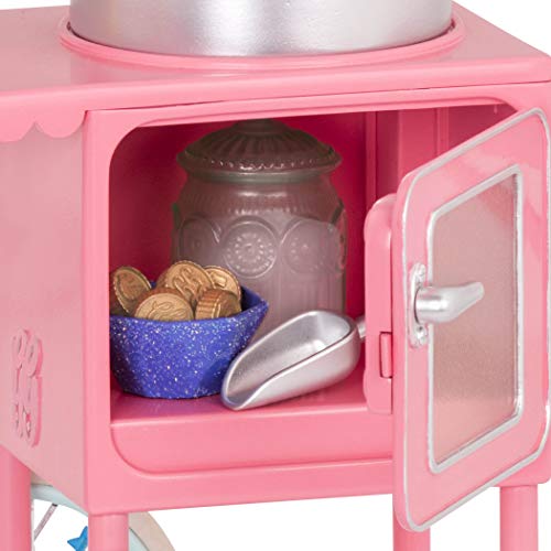 Glitter Girls by Battat – Cotton Candy Machine on Wheels for 14-inch Dolls - Toys, Clothes and Accessories for Girls 3-Year-Old and Up