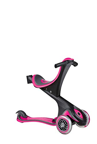 Globber 458-110 Patinete EVO Comfort 5 en 1, Niños Unisex, Pink, Talla única