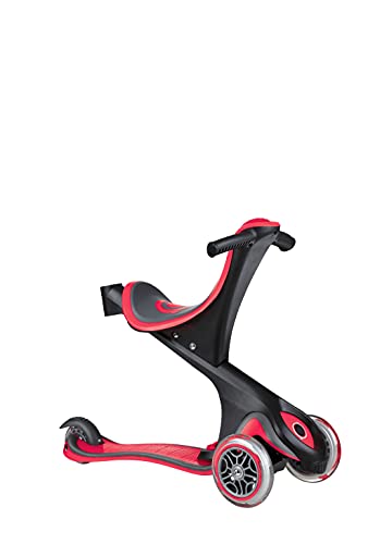 Globber 5in1 Patinete EVO Comfort 5 en 1, Infantil, Red, Talla única