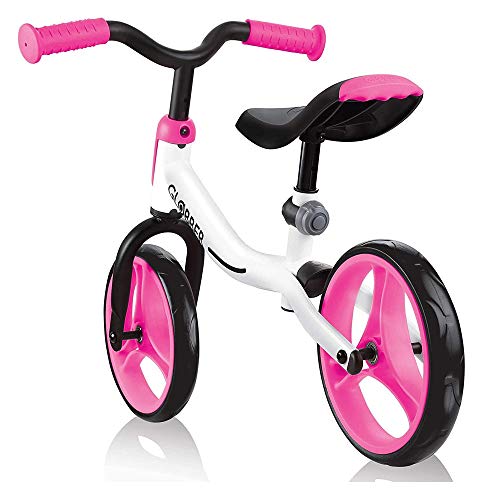 Globber 610-162 Go Bike 610-162-Bicicleta estática, Color, Blanco-Rosa neón, Talla única