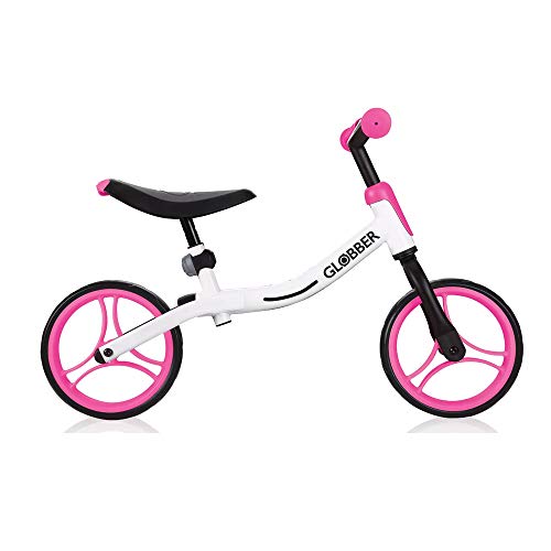 Globber 610-162 Go Bike 610-162-Bicicleta estática, Color, Blanco-Rosa neón, Talla única