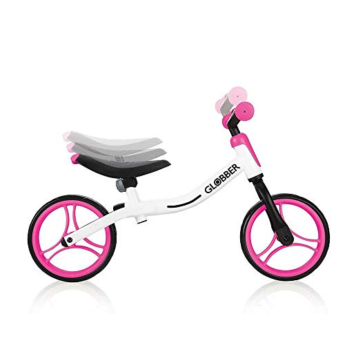 Globber 610-162 Go Bike 610-162-Bicicleta estática, Color, Blanco-Rosa neón, Talla única