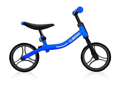 Globber Go Bike Draisena, Unisexo, Bleu foncé, Réglable en Hauteur