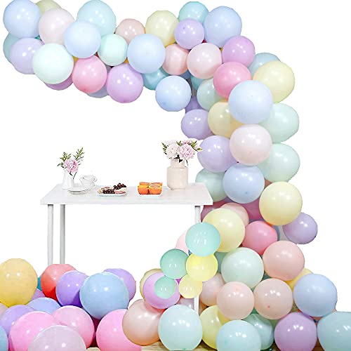 Globo Garland Arch Kit Decoraciones de cumpleaños en colores pastel Globos Macaron Globo de látex para cumpleaños Fiesta de bodas Baby Suministros para fiestas de Navidad 10 pulgadas Globo pastel