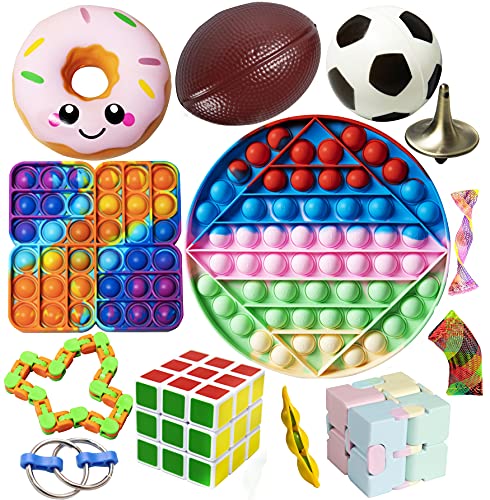 Gmajtars Fidget Sensory Toy Pack Barato, Set de Juguetes Sensoriales Antiestrés Anti Estres Push Pop Bubble Figwt Figet Fidget Toys Box para Niños Adultos Regalo Fiesta Navidad Cumpleaños