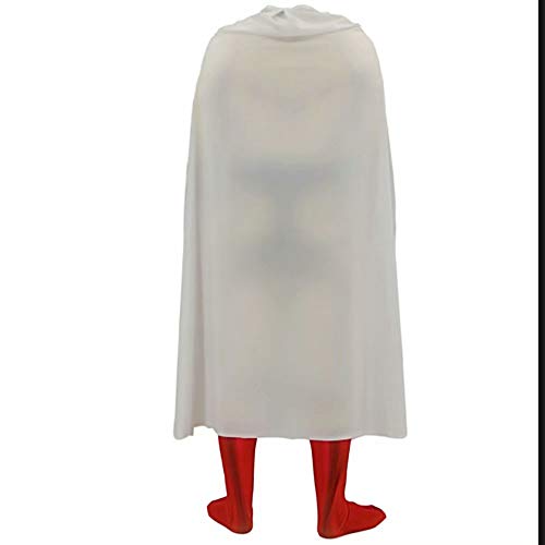 Godmoy One Punch Man Costume Saitama Cosplay Jumpsuit Set con Capa Disfraces de superhéroe de Halloween Monos para niños Adultos