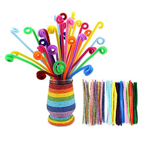 GOLDGE Kit de Manualidades para niños, Pipe Cleaners Crafts Set Pompones Ojos Manualidades Kit Crafts Set y Pipe Cheners para DIY Art Supplies Creativo Regalo Manualidades Labores para Niños