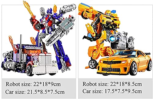 GoodChild 2 En 1 Transformers Juguetes Deformación Juguetes Juguetes Dark Commander Optimus Prime Bumblèbee Transformèrs TOBOT Juguete Cambios Juguete De Automóvil