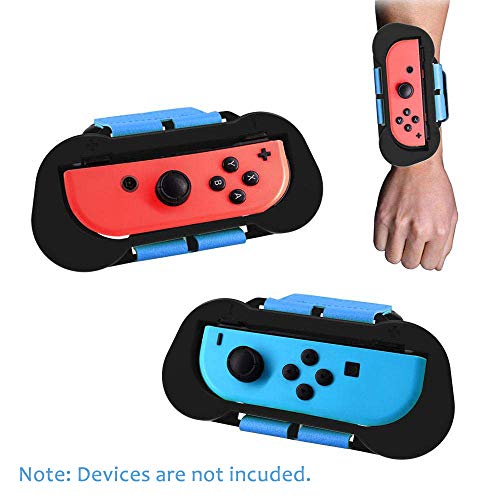 GoolRC 2 Piezas de Pulsera Compatible con para Joy-con Tira Ajustable para la muñeca con Cierre de Nylon Compatible con Just Dance