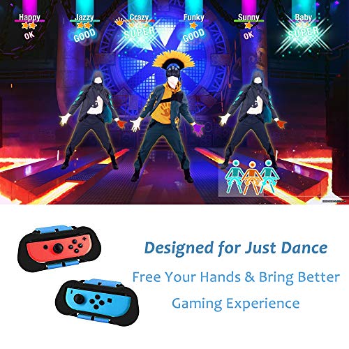 GoolRC 2 Piezas de Pulsera Compatible con para Joy-con Tira Ajustable para la muñeca con Cierre de Nylon Compatible con Just Dance