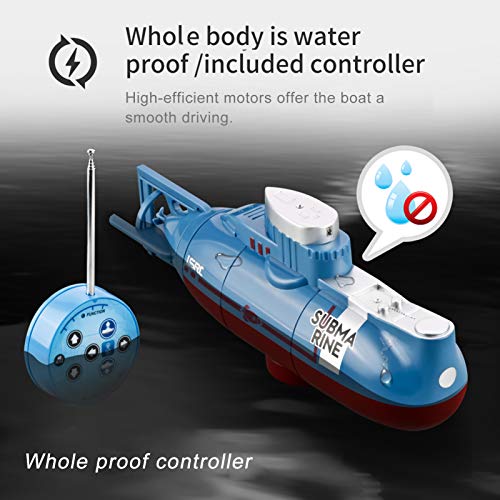 GoolRC Mini RC Submarino Barco de Control Remoto Impermeable Juguete de Buceo Regalo para niños Niños y niñas Regalo de año Nuevo