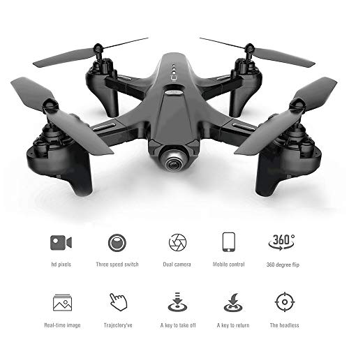 Goolsky RC Drone con cámara Dual Camera Drone 4k RC Quadcopter WiFi FPV Drone Drone Plegable Modo sin Cabeza Una tecla de Retorno Drone para Adultos con Bolsa portátil