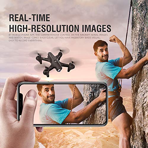 Goolsky RC Drone con cámara Dual Camera Drone 4k RC Quadcopter WiFi FPV Drone Drone Plegable Modo sin Cabeza Una tecla de Retorno Drone para Adultos con Bolsa portátil