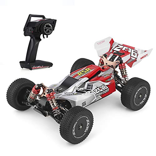 Goolsky Wltoys XKS 144001 RC Coche 60km / h Alta Velocidad 1/14 2.4GHz RC Buggy 4WD Racing Off-Road Drift Coche RTR (Rojo)