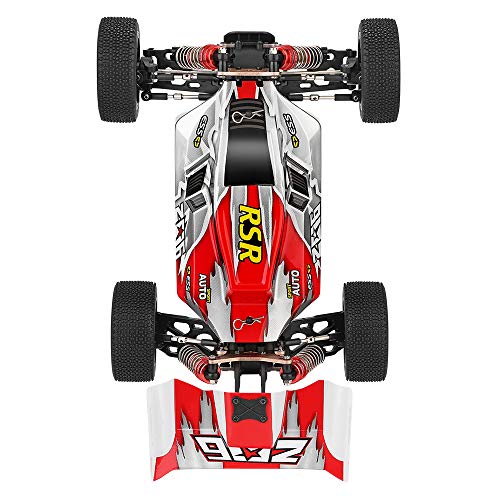 Goolsky Wltoys XKS 144001 RC Coche 60km / h Alta Velocidad 1/14 2.4GHz RC Buggy 4WD Racing Off-Road Drift Coche RTR (Rojo)