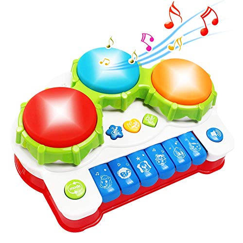 GoStock Juguete Musical del Bebé para Niños y Niñas Instrumento Musical con Teclado y Batería Niños 1 2 3 Años