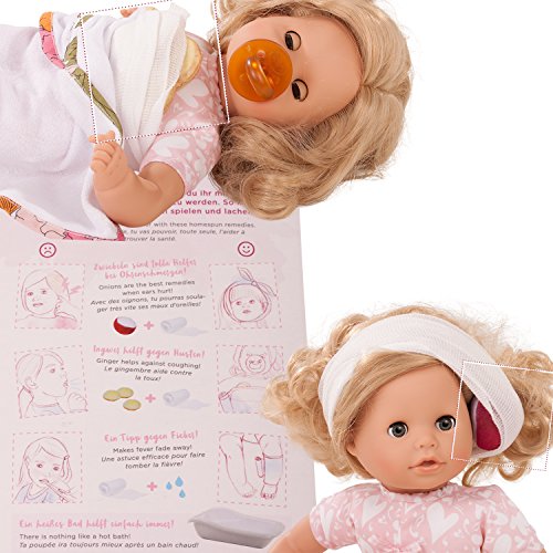 Götz 1816063 Cosy Aquini Be A Doctor Doll - 33 cm Bathing Baby Doll with Blonde Hair and Blue Sleeping-Eyes - Suitable Agegroup 3+