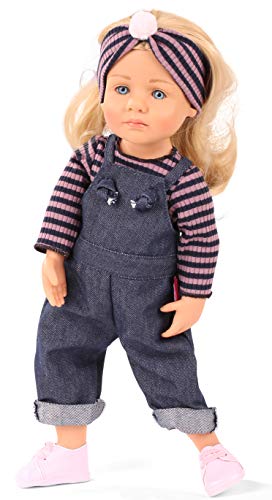 Götz 2011019 Little Kidz Lotta Doll - 36 cm Multi-Jointed Standing-Doll with Blonde Hair and Blue Eyes - Suitable Agegroup 3+