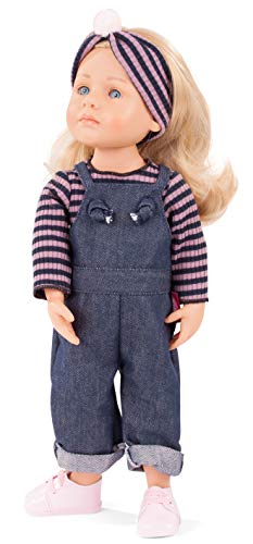 Götz 2011019 Little Kidz Lotta Doll - 36 cm Multi-Jointed Standing-Doll with Blonde Hair and Blue Eyes - Suitable Agegroup 3+