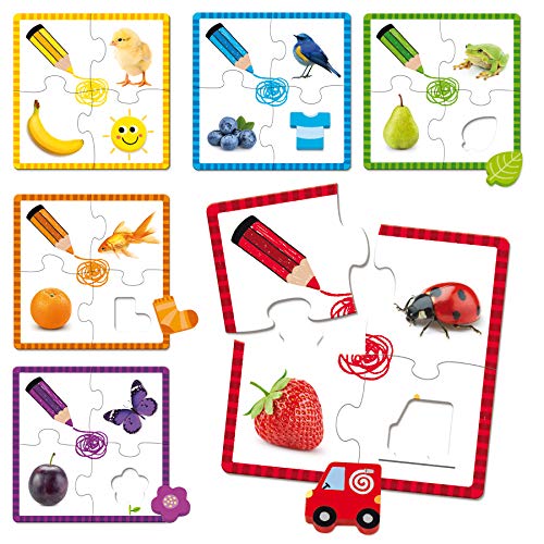 Goula - 6 color puzzle - Puzzle de cartón para aprender los colores para niños a partir de 2 años