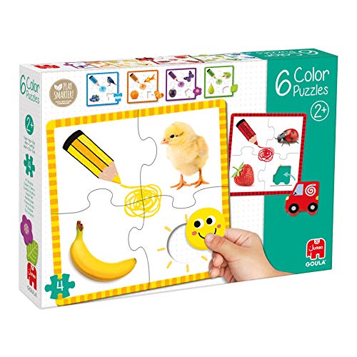 Goula - 6 color puzzle - Puzzle de cartón para aprender los colores para niños a partir de 2 años