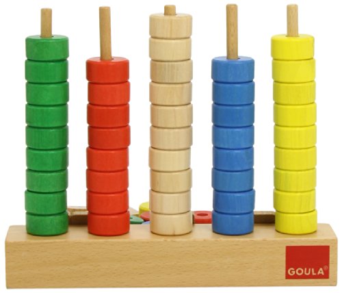 Goula Abacus Ábaco vertical madera, multicolor (51050) , color/modelo surtido