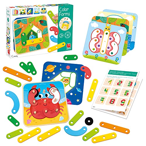 Goula - Colors & shapes - Juguete preescolar educativo para aprender las distintas formas, colores, números y letras para niños a partir de 3 años