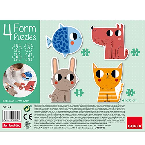 Goula- Form Conjunto de Puzzles Progresivos, Multicolor (53174)