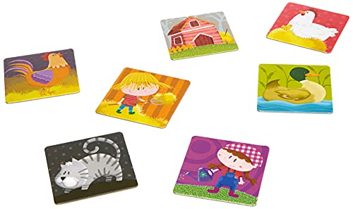 Goula- Memo: Loto Animales Granja Juego para Niños, Multicolor (53414)