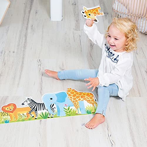 Goula- Puzzle XXL decreciente Selva - Puzzle de carton de piezas grandes para niños a partir de 2 años