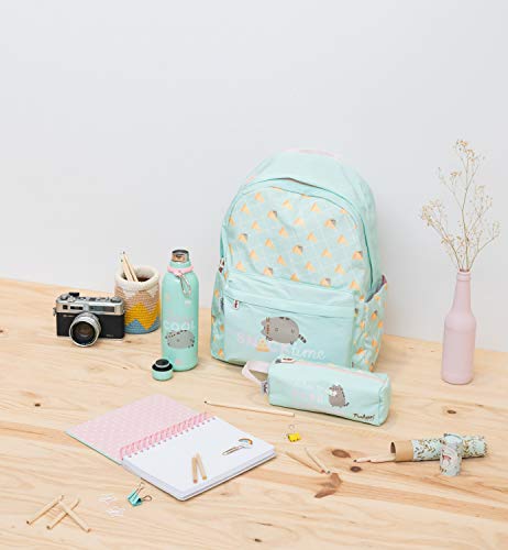 Grupo Erik-PACK0274 Set de papeleria Pusheen, Mochila, Estuche, Botella metálica y Cuaderno de Notas A5, Color (PACK0274)