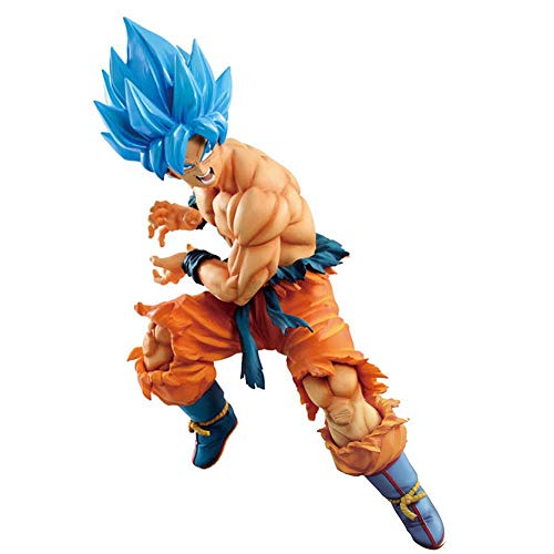 GUANGHHAO Dragon Ball Super Blue Battle Son Goku Vegeta Anime Figura 20cm-Super Saiyan Man-Figurine Decoración Adornos Coleccionables Juguete Animaciones Modelo de Personaje