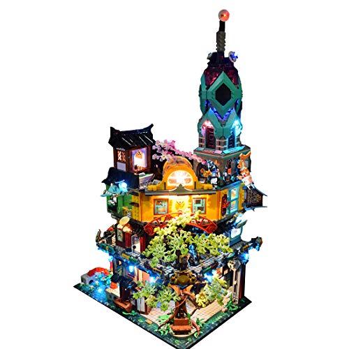 GUDA Juego de iluminación LED para jardín Lego 71741 Ninjago de la ciudad, juego de luces LED compatible con Lego, sin set Lego