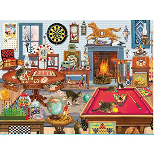 GuDoQi Puzzle 1000 Piezas Hogar Gato Puzzle para Adultos Rompecabezas Juego Familiar Decoración del Hogar Regalo de Navidad