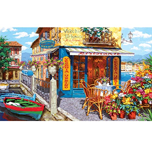 GuDoQi Puzzle 1000 Piezas Tienda Canal Port Puzzle para Adultos Rompecabezas Juego Familiar Decoración del Hogar Regalo de Navidad